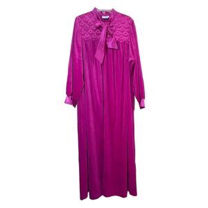 Vintage Gillian O'Malley Velour Pink Zip-Up Robe